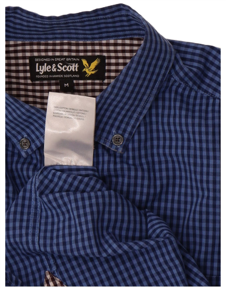 Camisa Lyle & Scott Hombre Algodón Vichy Azul Medio