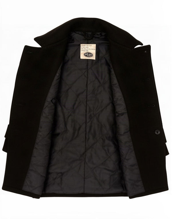 Mil-Tec Chaquetón holgado para hombre UK 34 XS Lana negra