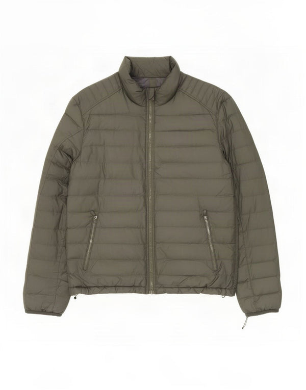 Massimo Dutti Chaqueta Acolchada Hombre UK 40 Large Caqui Poliéster