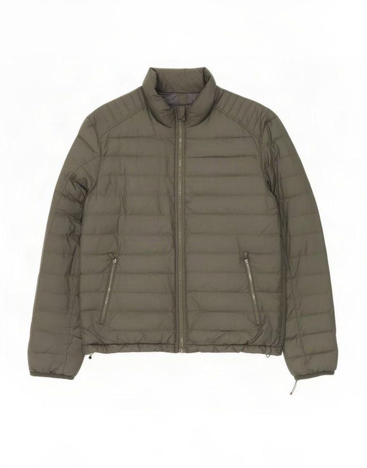 Massimo Dutti Chaqueta Acolchada Hombre UK 40 Large Caqui Poliéster