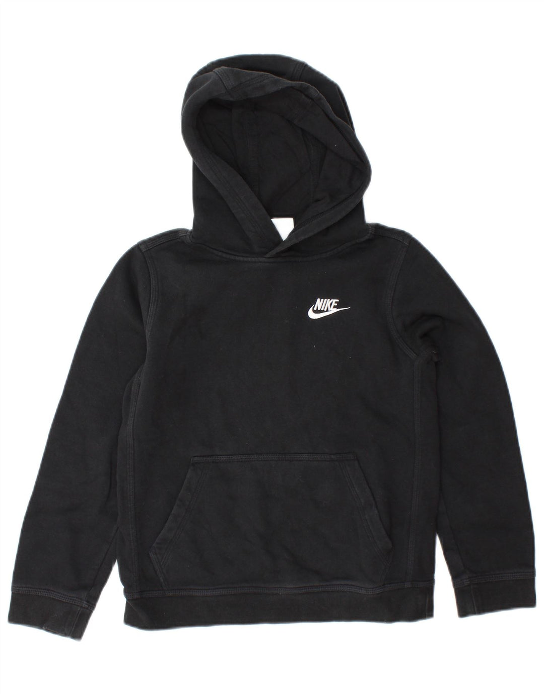 NIKE Boys Hoodie Jumper 10-11 Years Medium Black Cotton