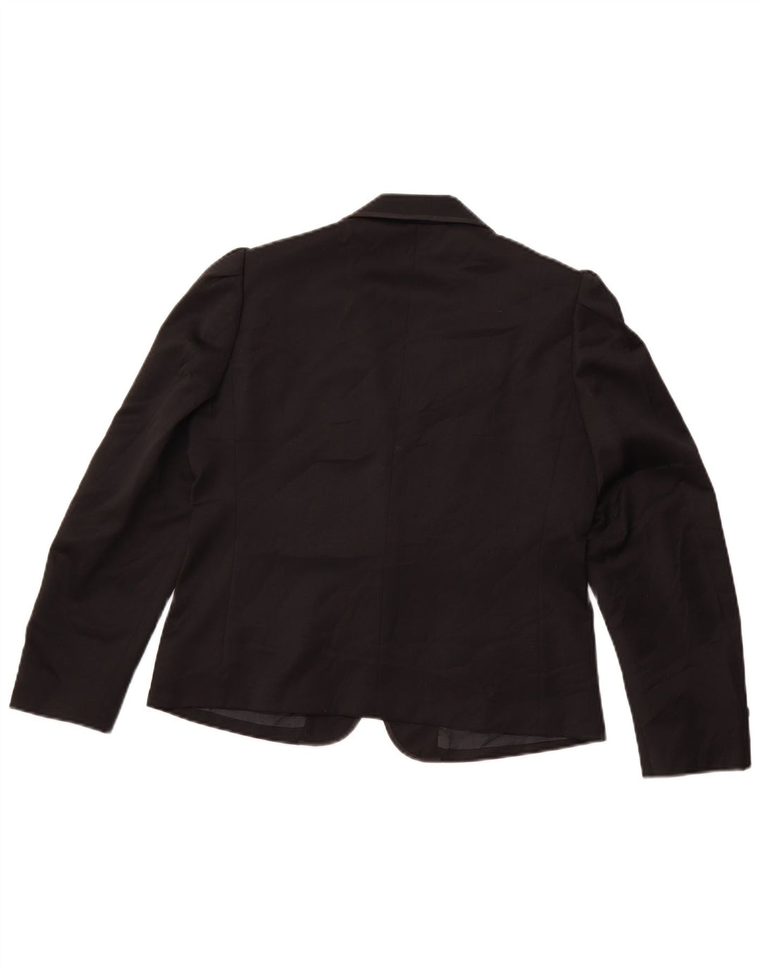 VINTAGE Chaqueta Blazer de 1 Botón para Mujer IT 42 Lana Negra Mediana