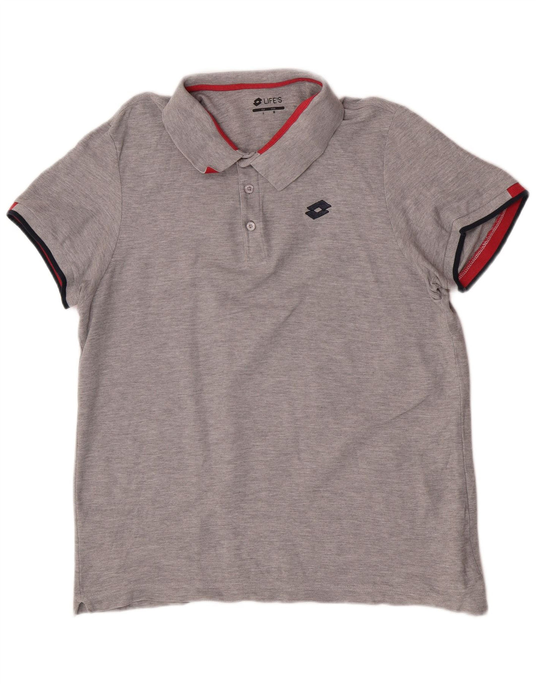 Lotto Life's Polo Hombre Gris Medio Moteado