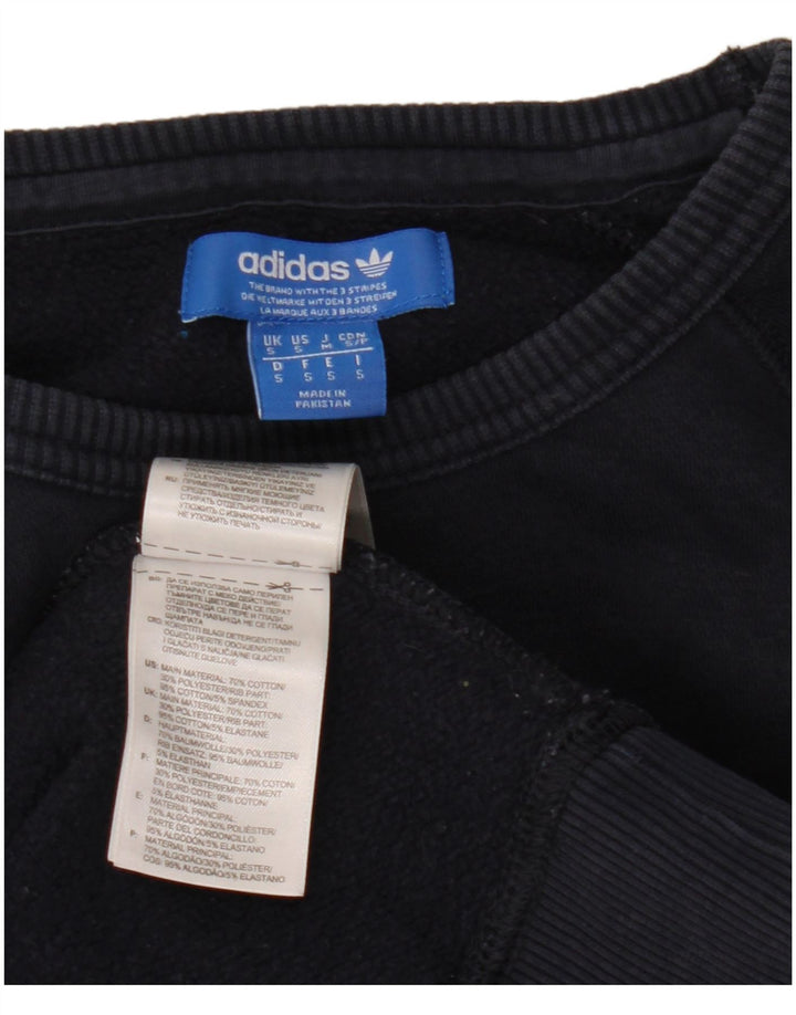 Adidas Hombre Graphic Sudadera Jumper Pequeño Azul Marino Algodón