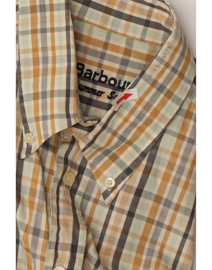 Camisa Barbour Hombre Cuadros Beige Grande