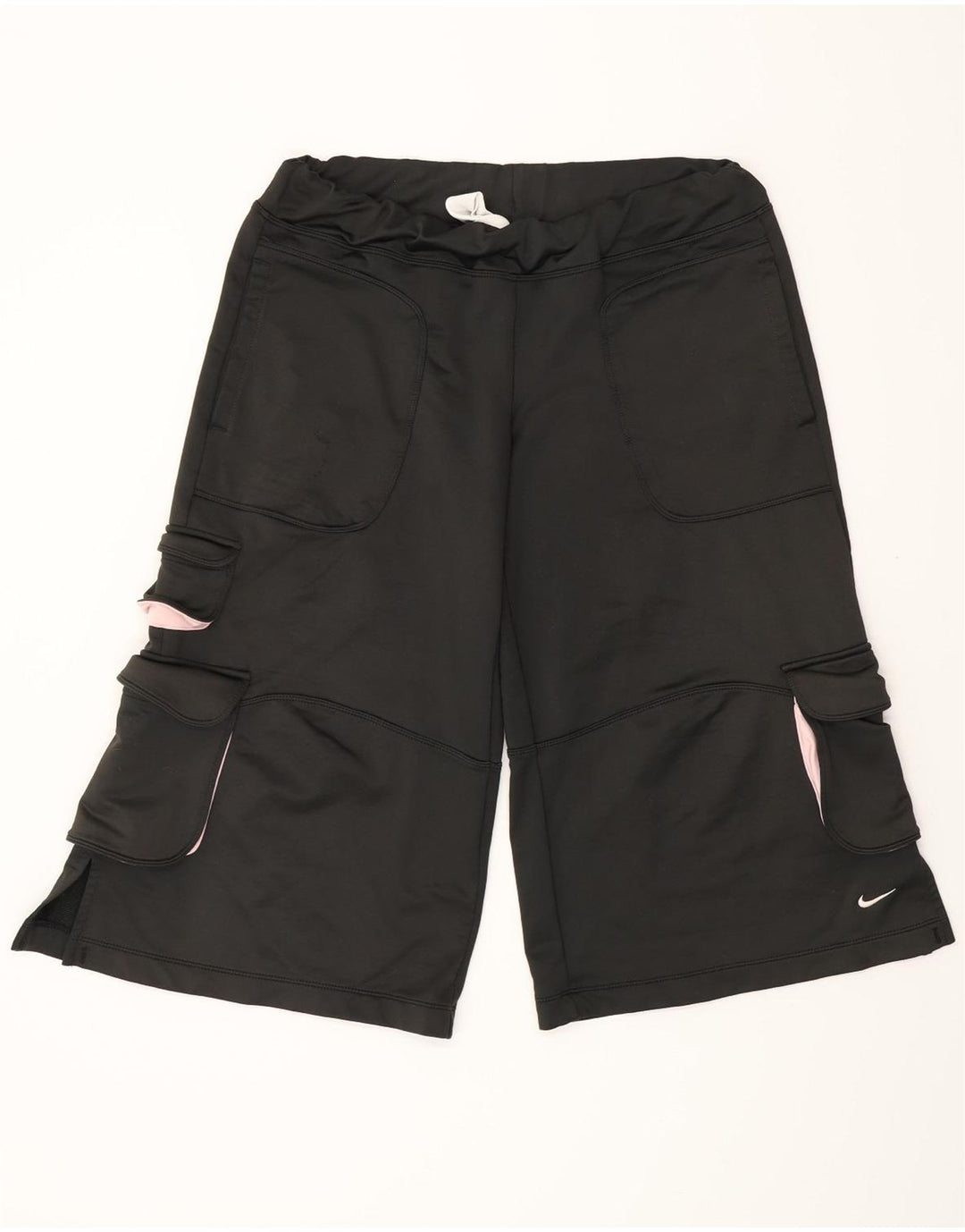 NIKE Bermudas deportivas para mujer US 4/6 pequeño poliéster negro