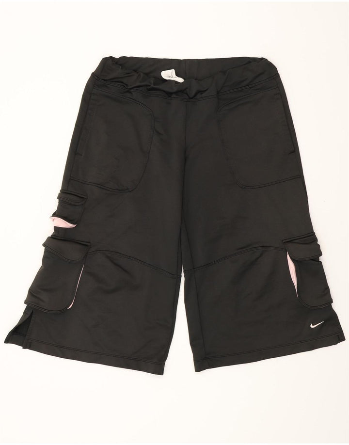 NIKE Bermudas deportivas para mujer US 4/6 pequeño poliéster negro