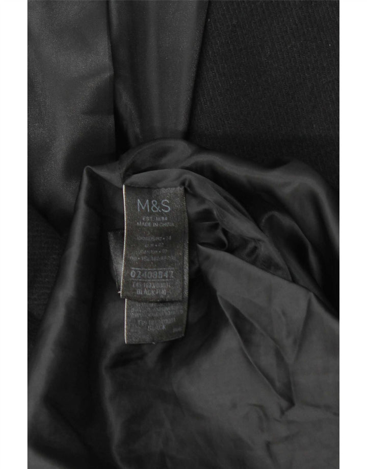 Marks & Spencer Abrigo para mujer UK 44 Grande Poliéster negro