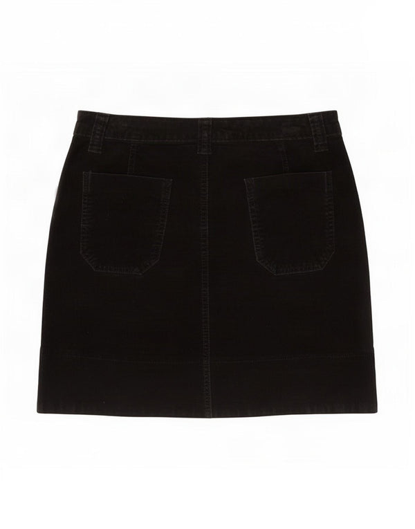 Marks & Spencer Minifalda para mujer UK 10 Small W27 Algodón negro