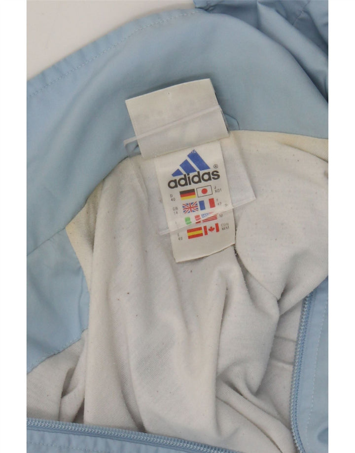 ADIDAS Chaqueta superior de chándal para mujer Reino Unido 44 Poliéster azul grande