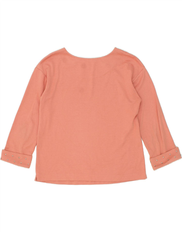 MASSIMO DUTTI Womens Top 3/4 Sleeve UK 14 Medium Pink Vintage Massimo Dutti and Second-Hand Massimo Dutti from Messina Hembry 