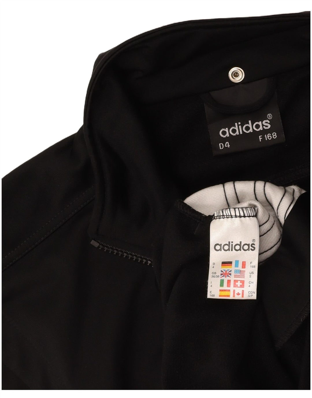 ADIDAS Chaqueta superior de chándal con gráfico sin mangas para hombre UK 36/38 Small Black