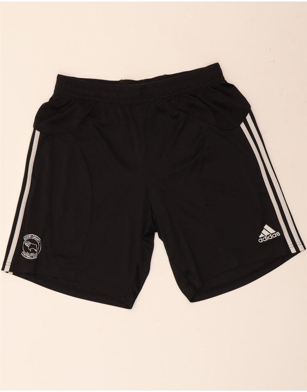 ADIDAS Pantalones cortos deportivos Derby County para hombre XL Poliéster negro
