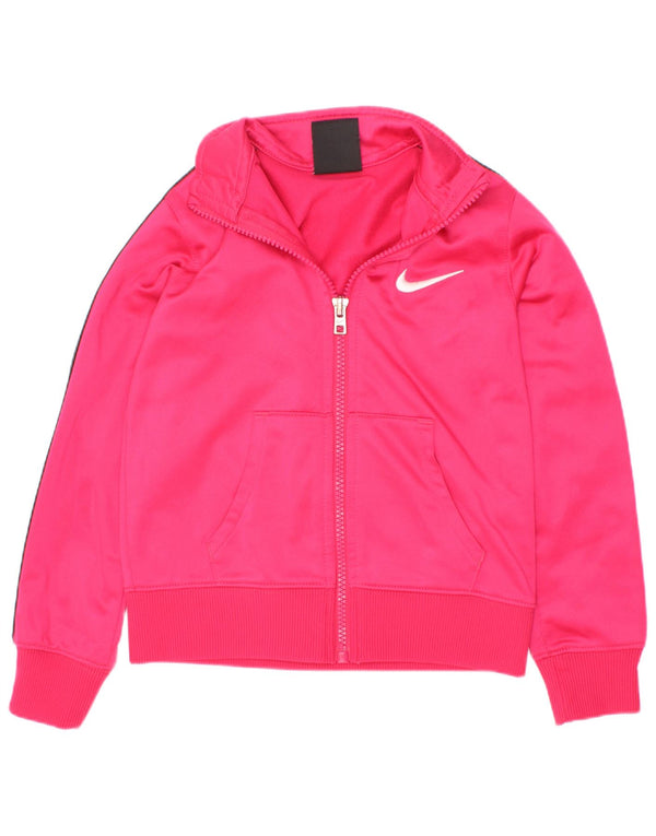 Nike Chaqueta de chándal para niña 3-4 años XS Rosa Colorblock Poliéster