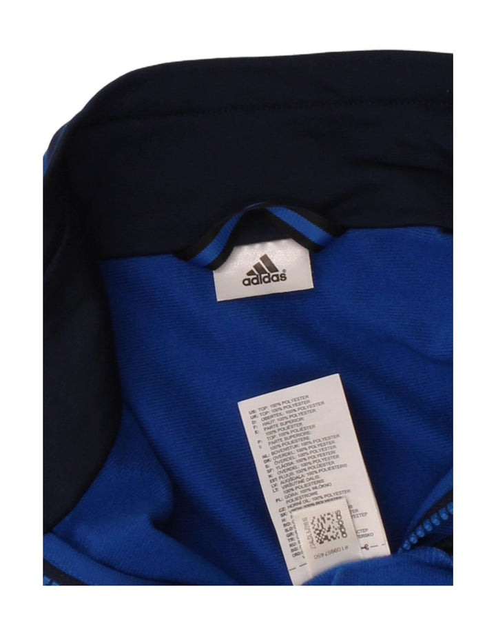 ADIDAS Mens Tracksuit Top Jacket Medium Blue Colourblock Polyester Vintage Adidas and Second-Hand Adidas from Messina Hembry 