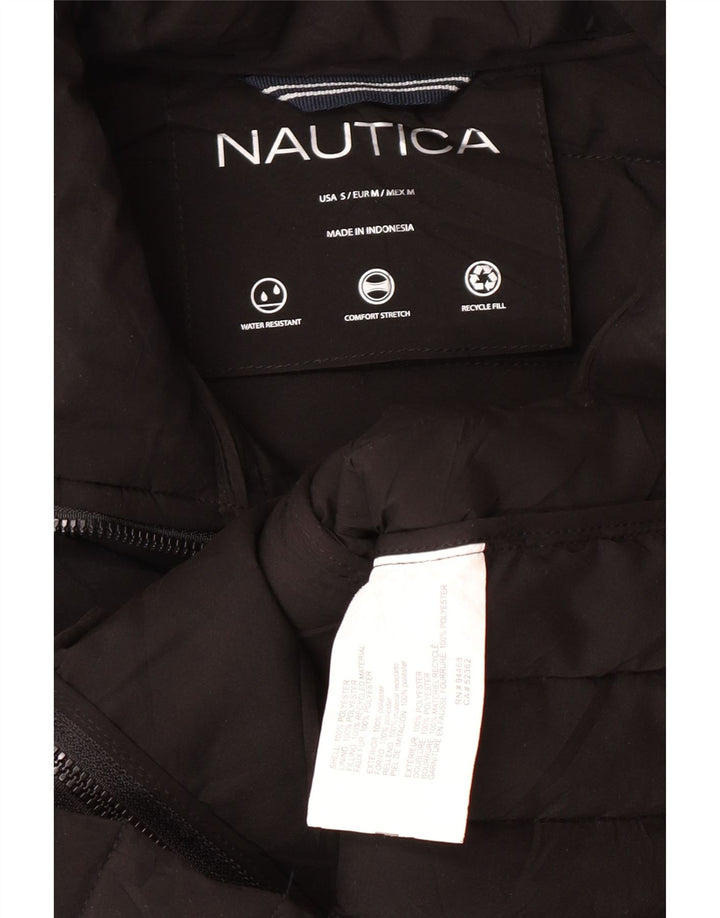 Nautica Chaqueta acolchada para mujer UK 10 Small Poliéster negro
