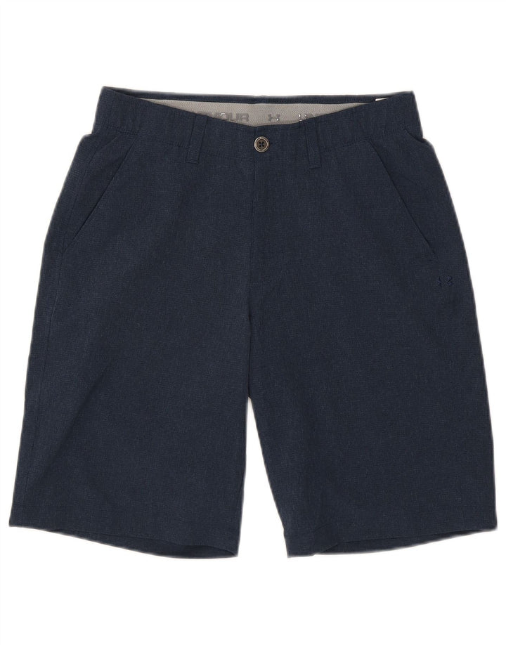 UNDER ARMOUR Mens Heat Gear Chino Shorts W30 Medium Navy Blue Polyester