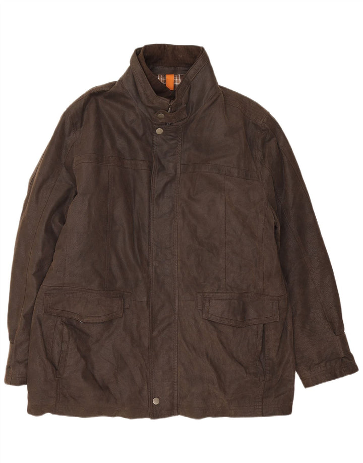 Peter Cofox Chaqueta de cuero para hombre UK 50 4XL Cuero marrón