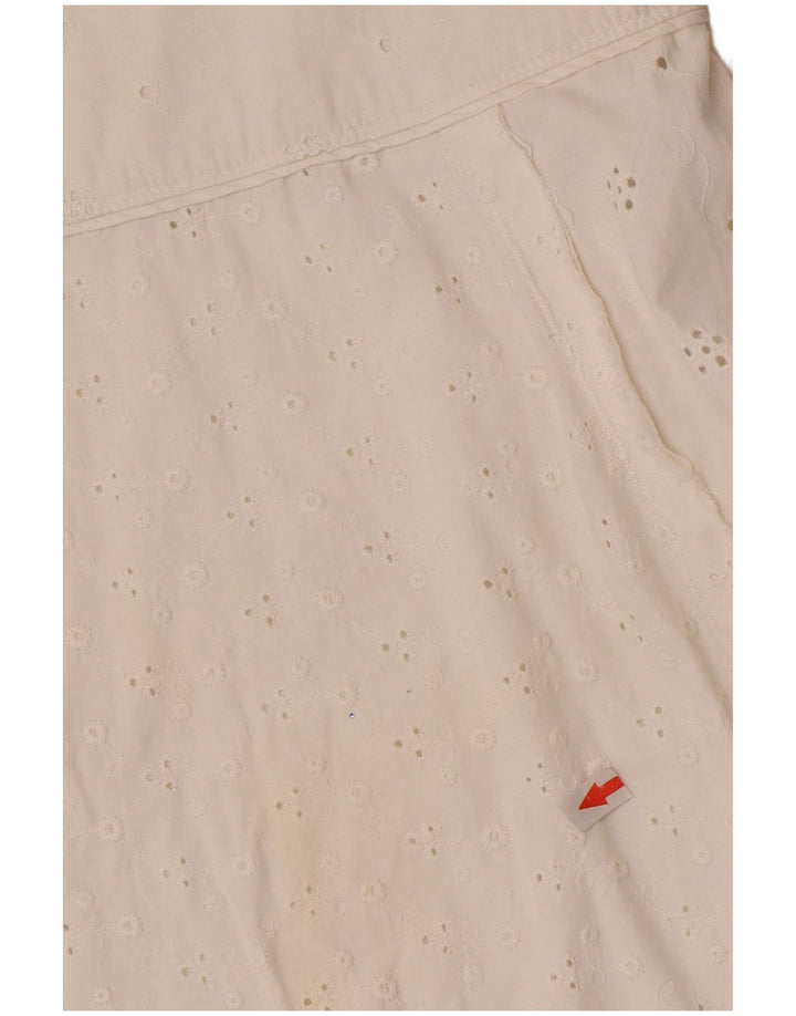 Playlife Falda Acampanada para Mujer IT 42 Mediana W30 Algodón Blanco