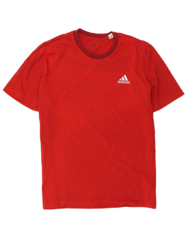 Adidas - Camiseta para hombre, talla grande, color rojo, algodón