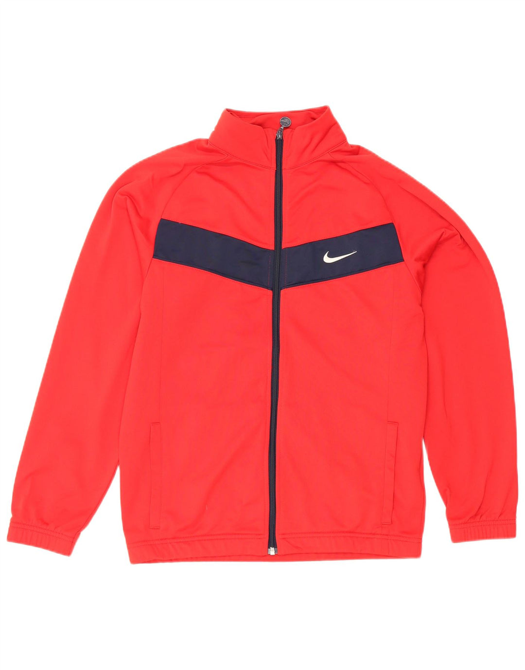 Nike Chaqueta de chándal para niños 13-14 años XL Rojo Colorblock Poliéster