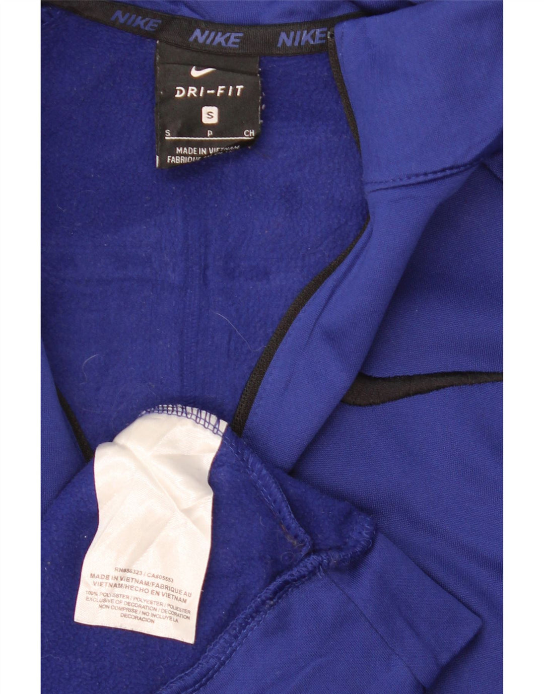NIKE Hombre Dri Fit Zip Neck Sudadera Jumper Pequeño Poliéster Azul