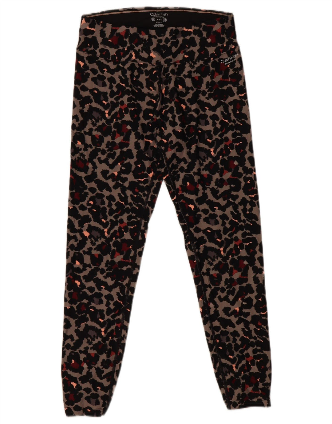 Calvin Klein Leggings de rendimiento para mujer UK 10 Small Grey Nylon