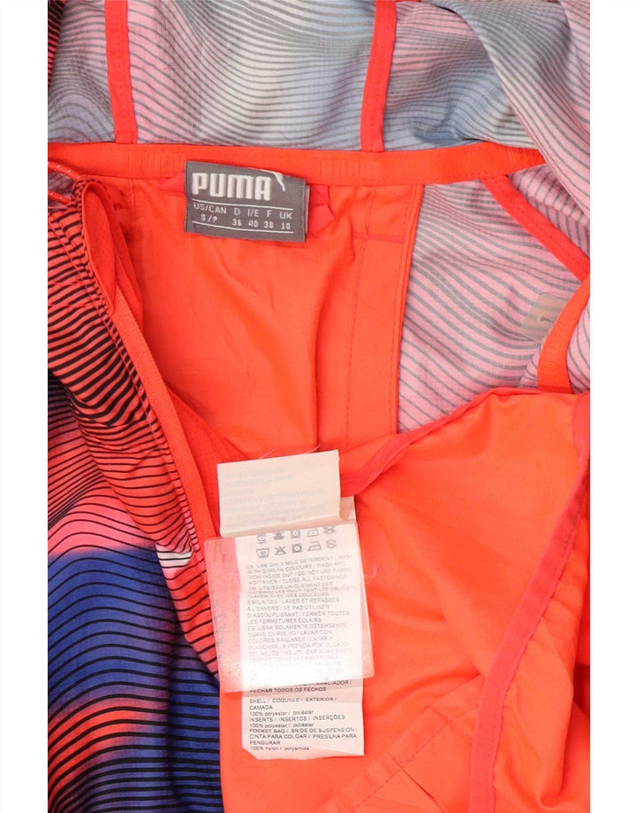 Puma Mujer Chándal con Capucha Top Chaqueta UK 10 Small Multicolor Geométrico