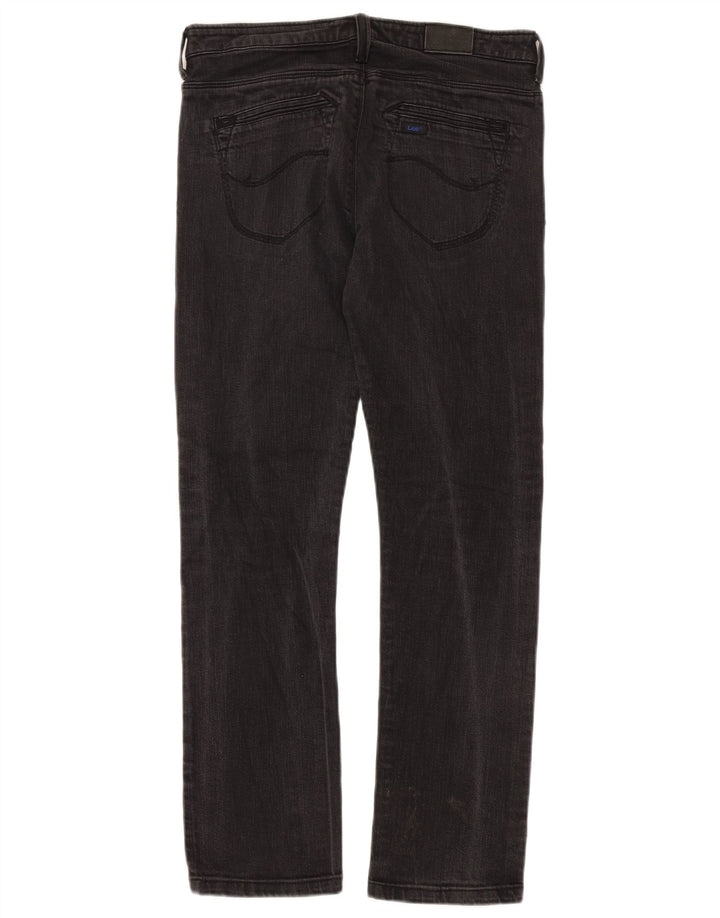 Vaqueros Rectos Lee Mujer W29 L30 Algodón Negro