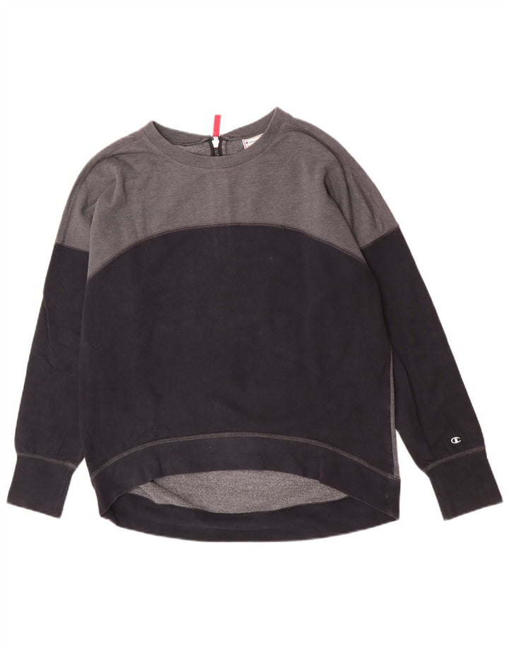 Champion Sudadera Jumper para mujer UK 46 Large Black Colourblock