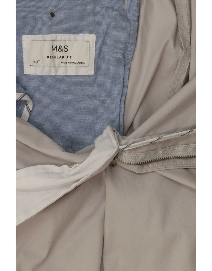 Marks & Spencer Pantalones chinos de corte regular para hombre W38 L29 Algodón gris