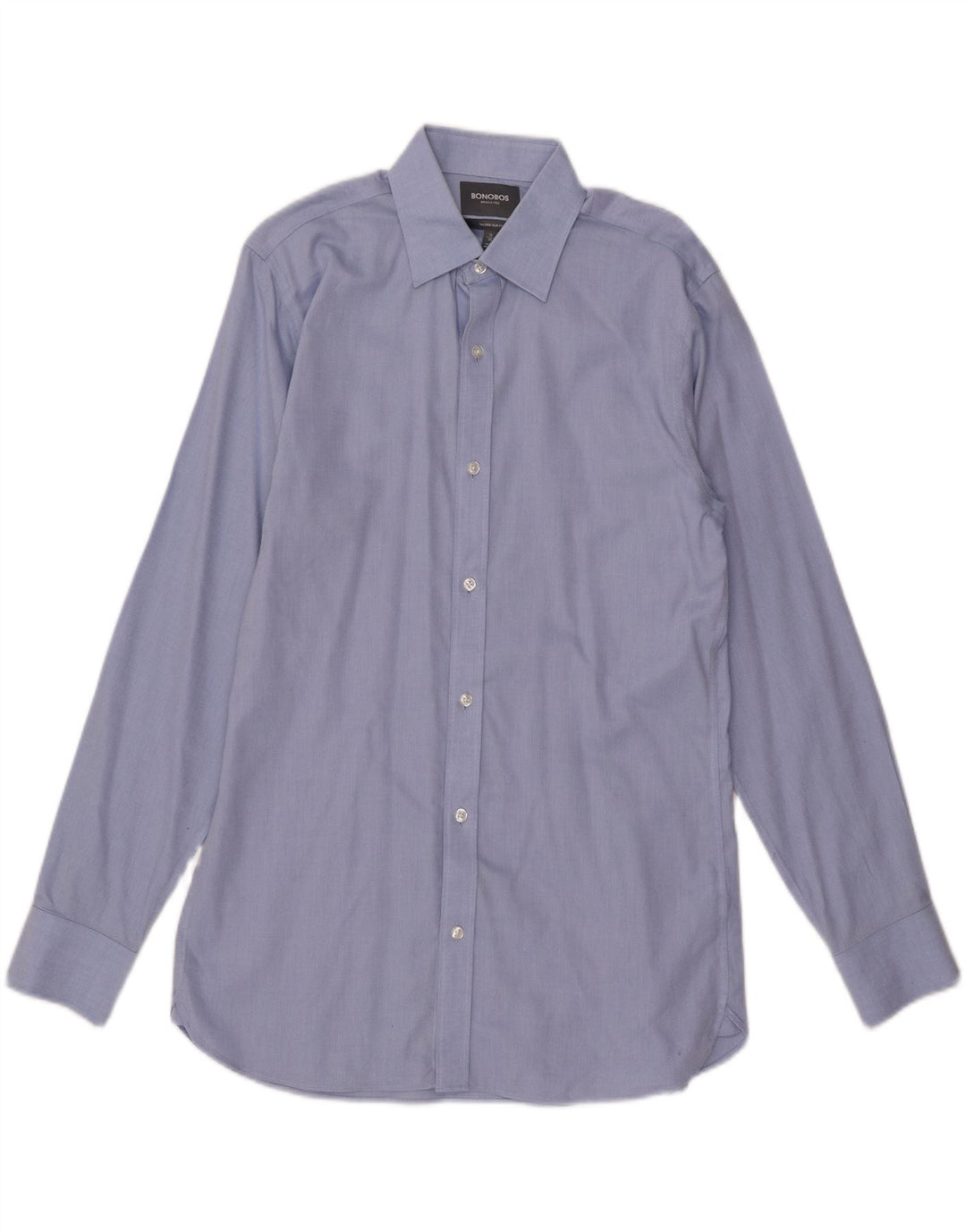 BONOBOS Camisa ajustada a medida para hombre talla 16 algodón azul grande