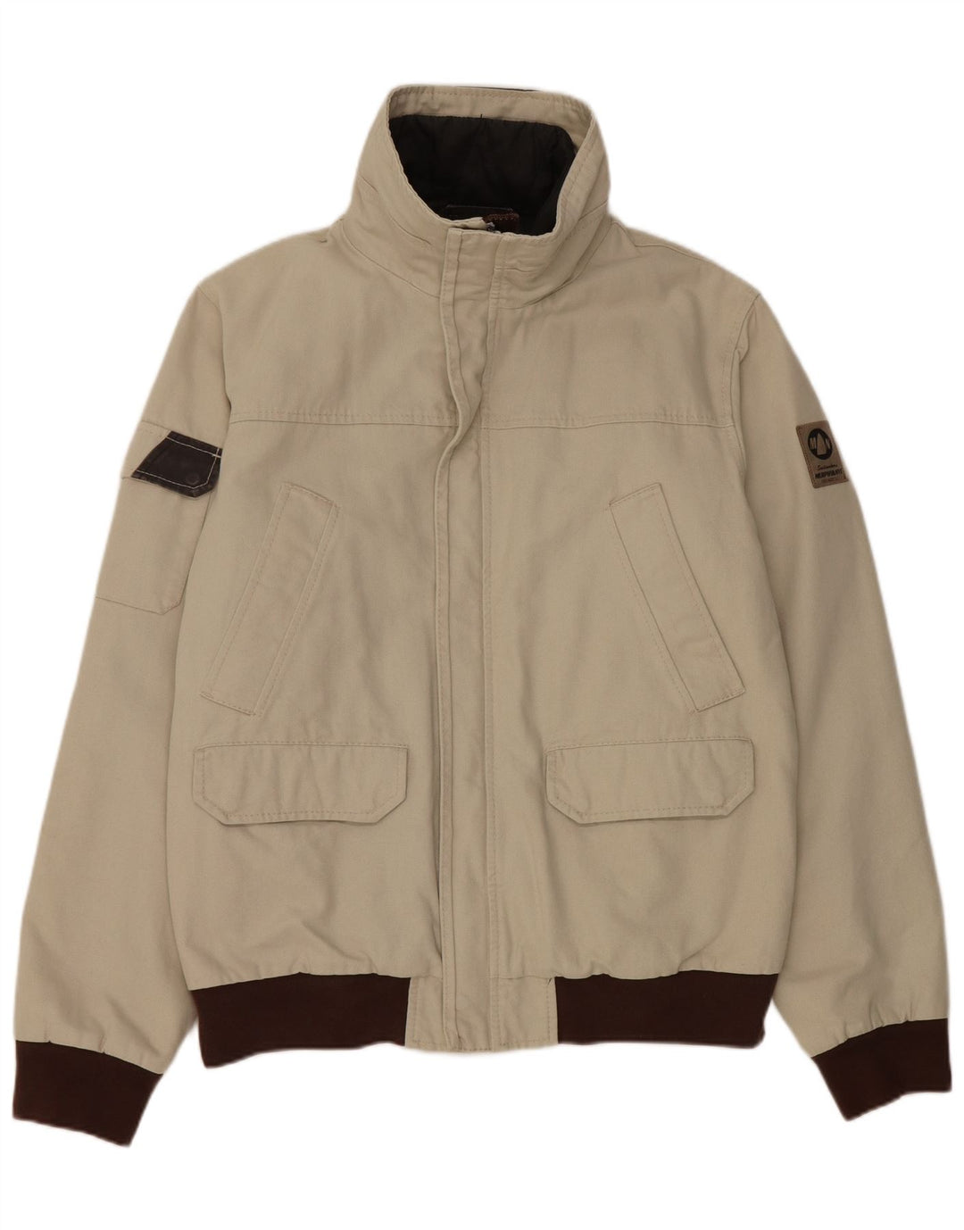 Murphy & Nye Chaqueta Bomber Sailmakers para Hombre UK 42 XL Algodón Color Block Gris