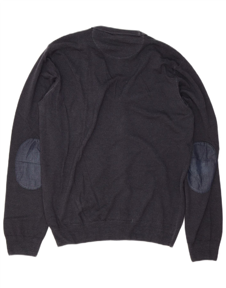 Cárdigan Hombre Trussardi Jeans Lana Azul Marino Medio