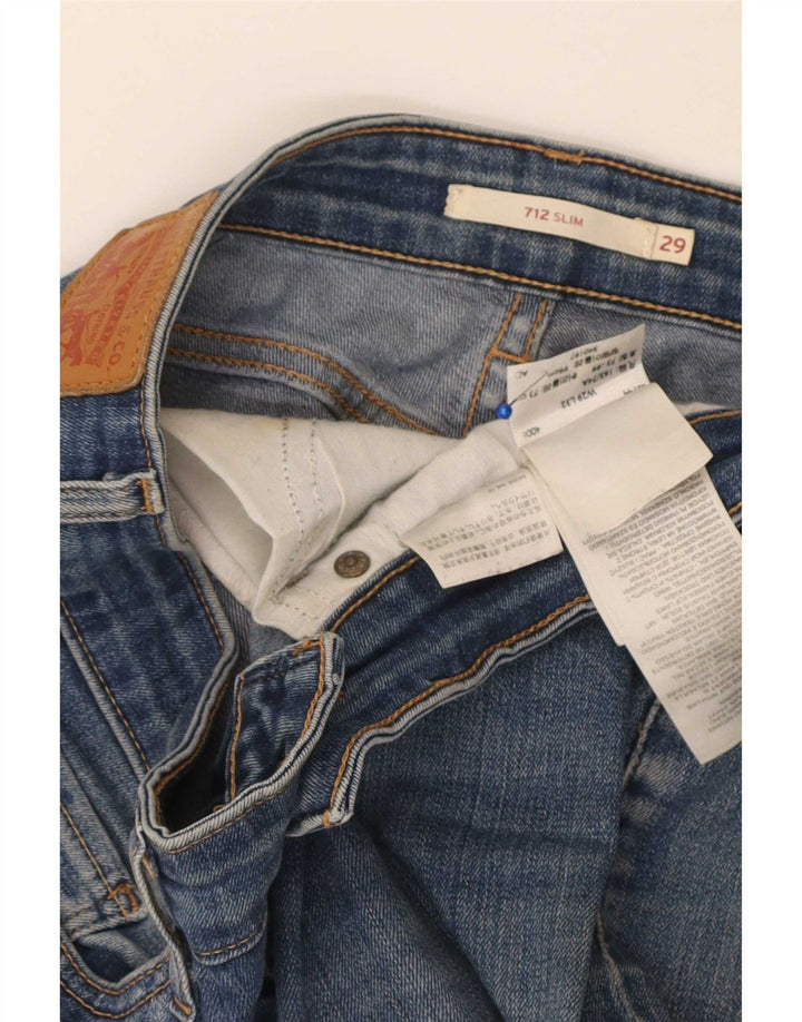 Levi's Mujer 712 Slim Jeans W29 L32 Algodón Azul