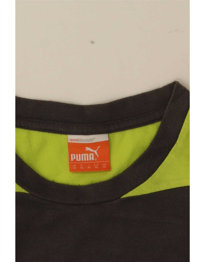 Camiseta Puma Hombre Top XL Gris Colorblock