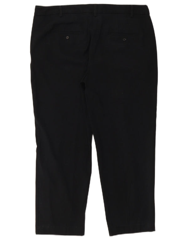 Marks & Spencer Pantalones chinos rectos para mujer UK 40 Large W36 L26 Negro