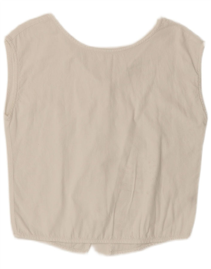 Esprit Blusa sin mangas para mujer UK 10 Small White