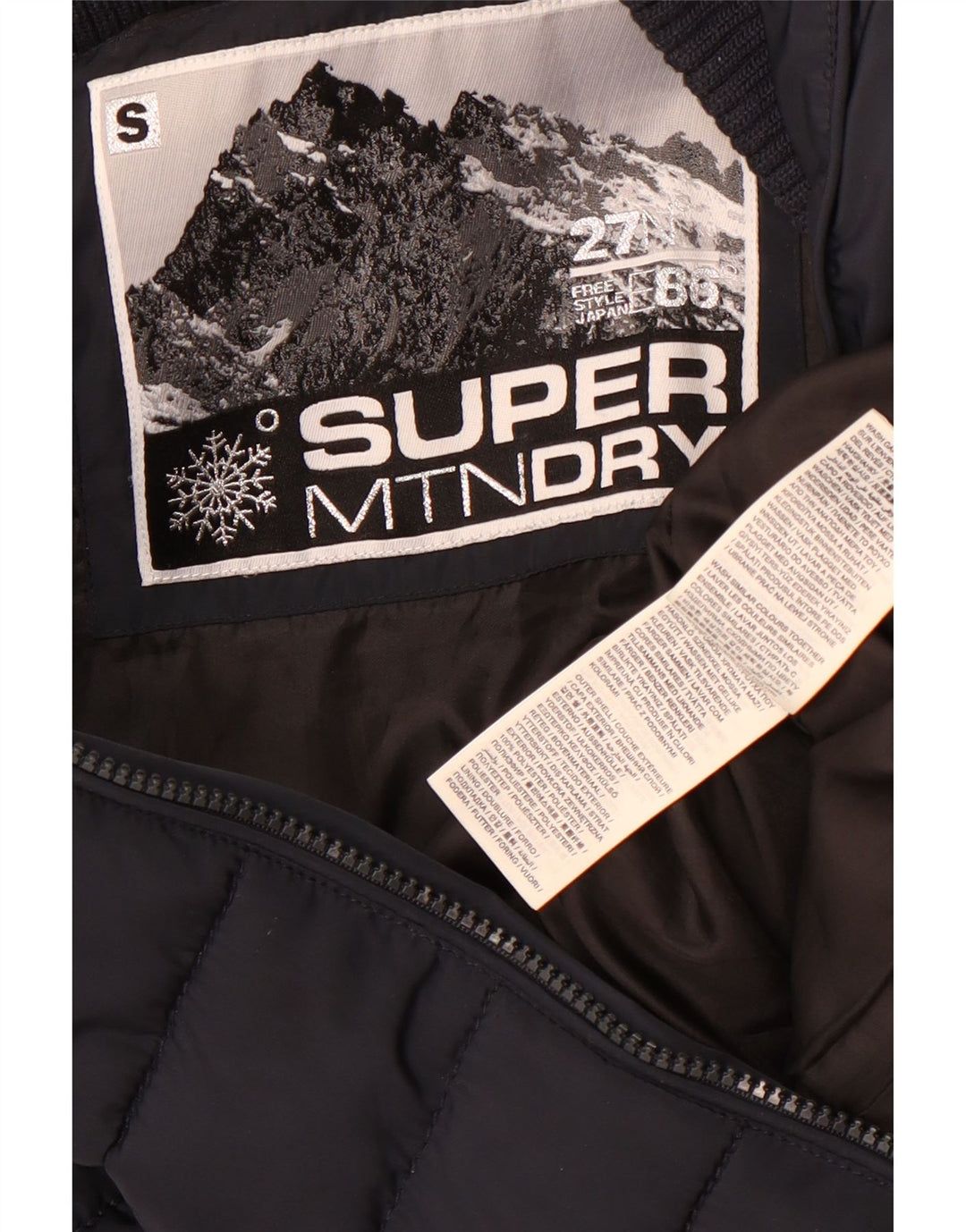 Superdry Chaqueta Acolchada Mujer UK 40 Small Poliéster Azul Marino