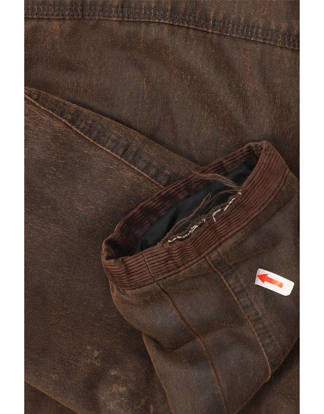 WHITE STUFF Chaqueta de algodón encerado para hombre UK 40 Grande Algodón marrón