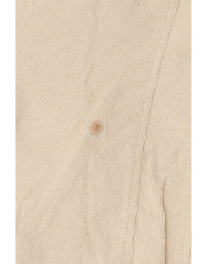 Zara Mujer Chaqueta Blazer De Pana De 3 Botones Reino Unido 8 Pequeño Algodón Beige