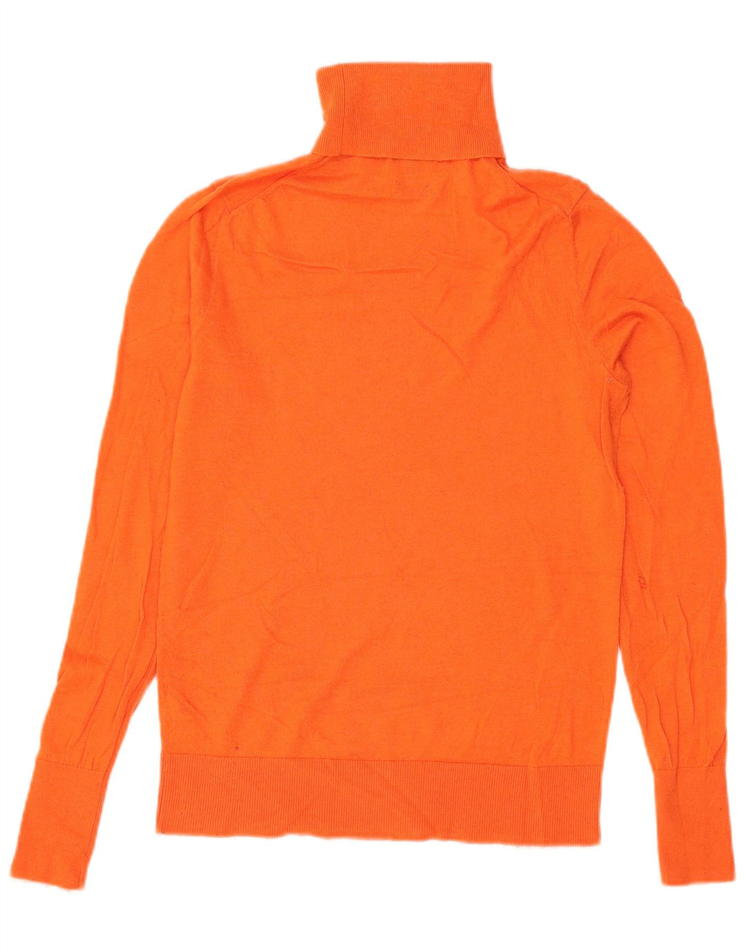 Massimo Dutti Jersey de cuello vuelto para mujer UK 10 Small Naranja Lana