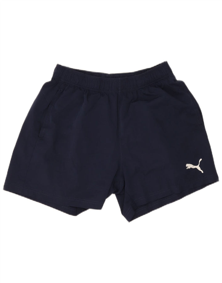 Puma Pantalones cortos deportivos para hombre grande poliéster azul marino