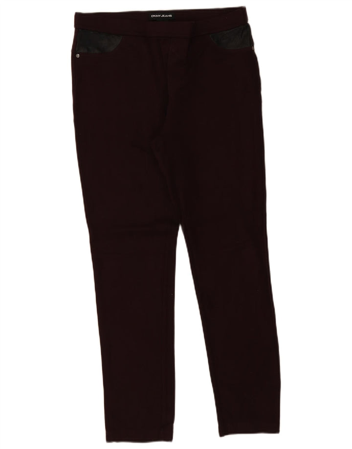 Dkny Leggings para mujer UK 44 Viscosa burdeos mediana