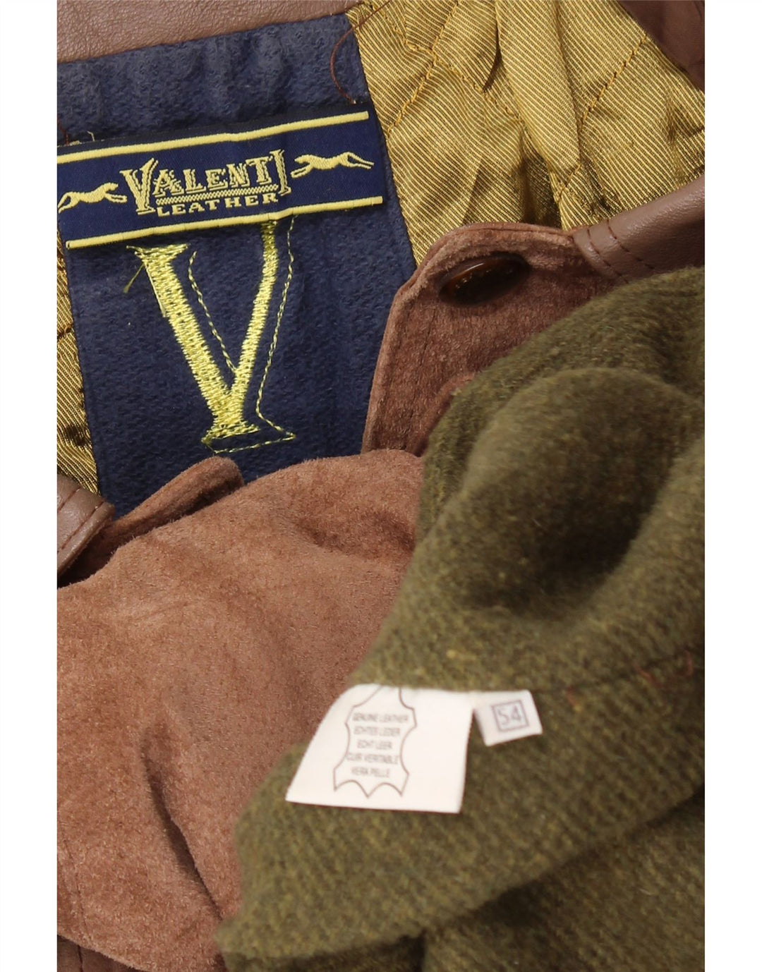 VALENT Chaqueta de ante para hombre EU 54 2XL Cuero marrón