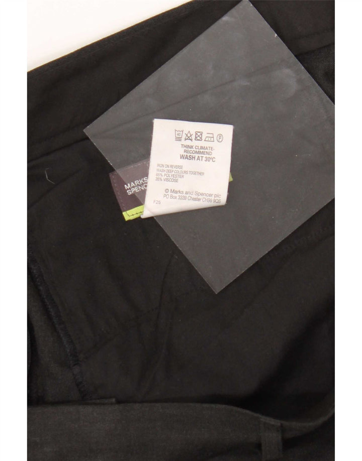 Marks & Spencer Pantalón de traje recto a medida para hombre W38 L31 Poliéster gris