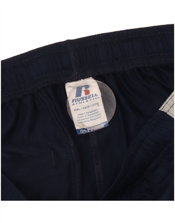 Russell Athletic Pantalones cortos deportivos para hombre 2XL Azul marino Colorblock Poliéster