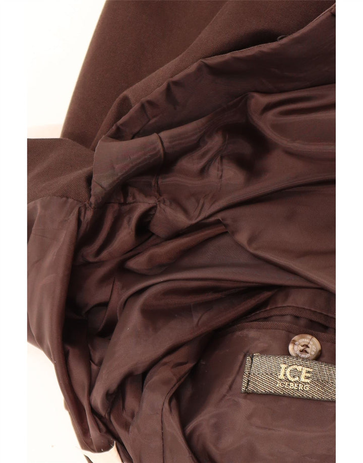 Iceberg Chaqueta tipo blazer de 3 botones para hombre IT 50 Large Viscosa marrón