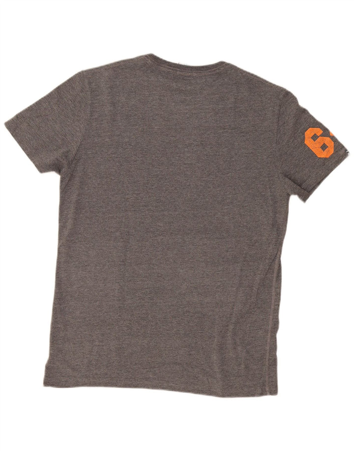 Superdry Camiseta gráfica para hombre Top grande de algodón gris