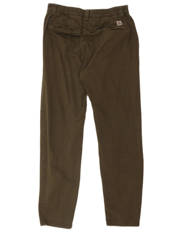 Zara Mens Tapered Chino Pantalones EU 38 Small W30 L29 Caqui Algodón